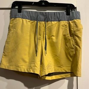 Free Fly yellow and grey board shorts